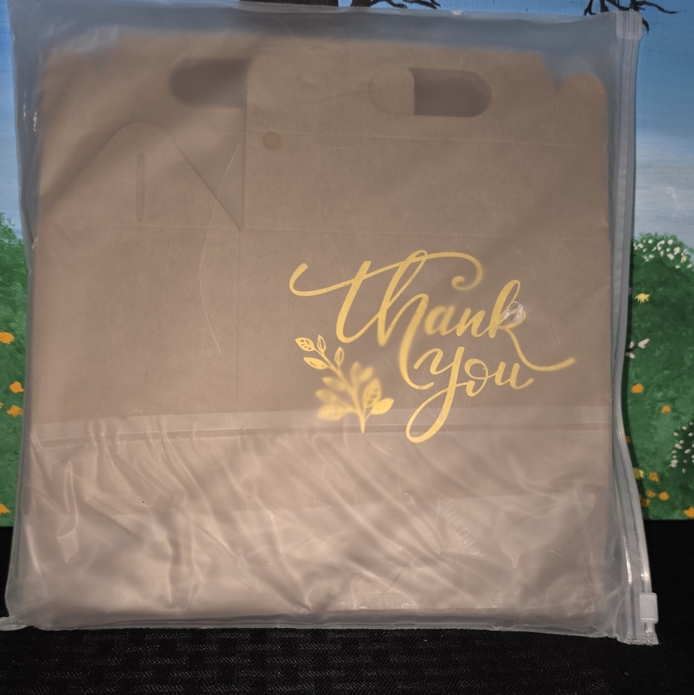 Thank You Gift Boxes - Brown with Gold Accents